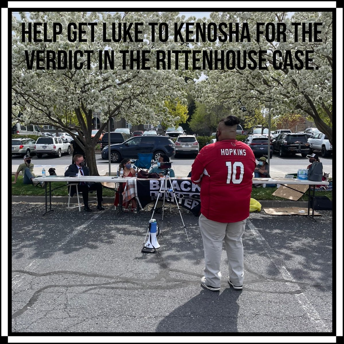 copeacekeepers's tweet photo. Let’s help Luke Richter get to Kenosha to report on the verdict of the Kyle Rittenhouse trial. 
Share, donate. 
Ways to donate in our link tree

https://t.co/qAnGRfbOju

**if goal of 800 is not reached we will donate the funds raised to mutual aid efforts in Central Oregon. https://t.co/DS4dNJJ71P
