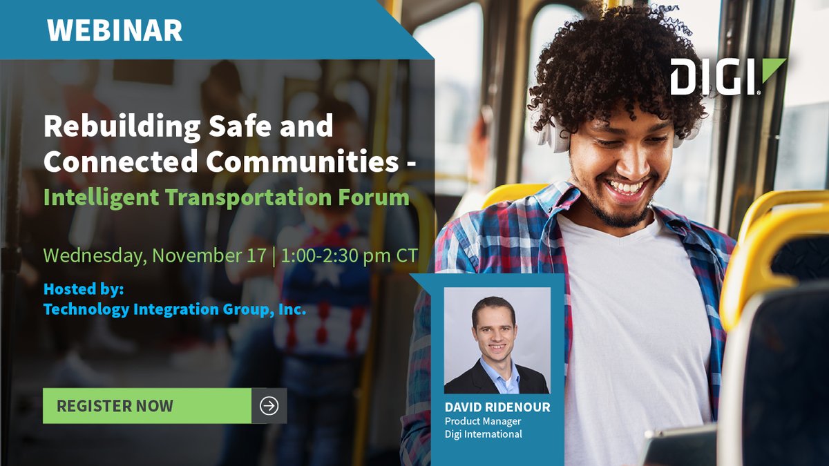digidotcom's tweet photo. Join Digi and @TIGConnect on November 17 for an insightful webinar on #publictransport and how transit agencies can rebuild trust and ridership in the wake of the pandemic. Register here: https://t.co/pePFucw4uW https://t.co/QWUxtuPvY8