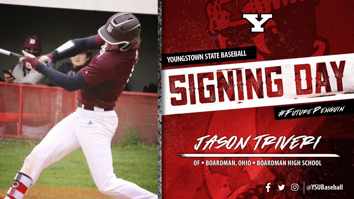 Please help us welcome 𝙅𝙖𝙨𝙤𝙣 𝙏𝙧𝙞𝙫𝙚𝙧𝙞 to the YSU Baseball family ‼️✍️

The Boardman, Ohio, native was named Second-Team All-AAC as a right fielder for Boardman High School in 2021. He was also named to the 2021 All-YSN Baseball Team.

#GoGuins🐧 | #FuturePenguin