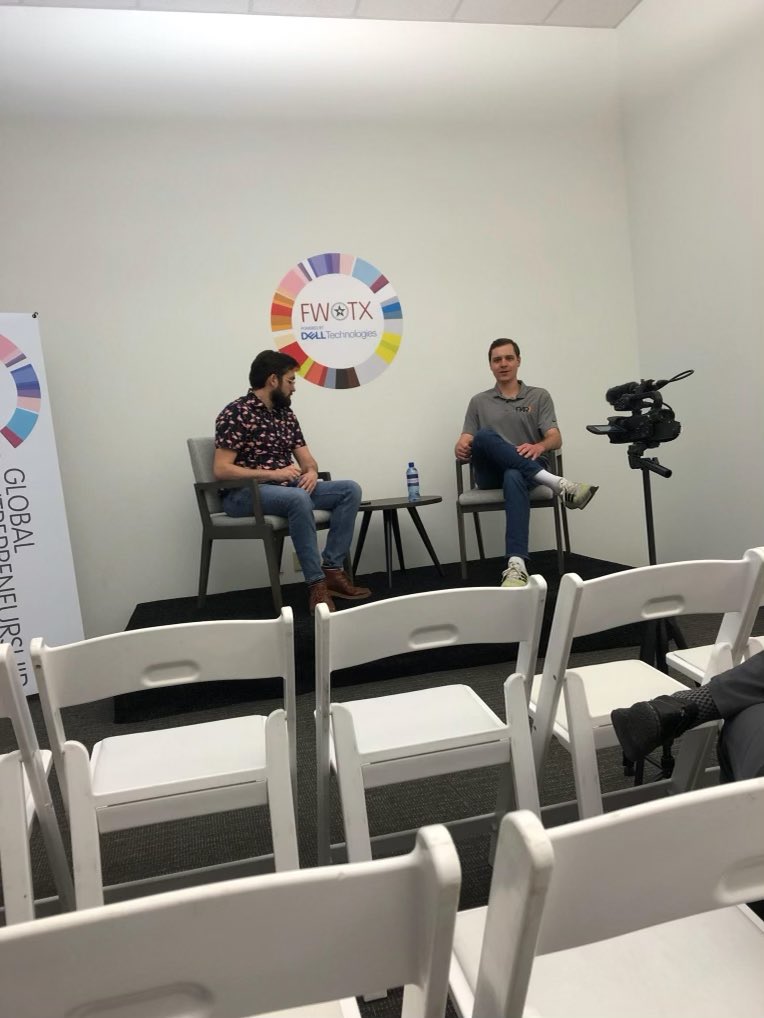 Sat down with <a href="/RobMakesPods/">Rob Upchurch 🎙️</a> today at Global Entrepreneurship Week in Fort Worth