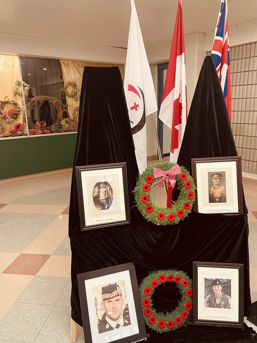Remembrance Day at St. Matthew High School: A special thanks to VP Dana Power &amp; the planning committee for today’s service - “They shall grow not old, as we that are left grow old; At the going down of the sun and in the morning; We will remember them.” #ocsb #RemembranceDay