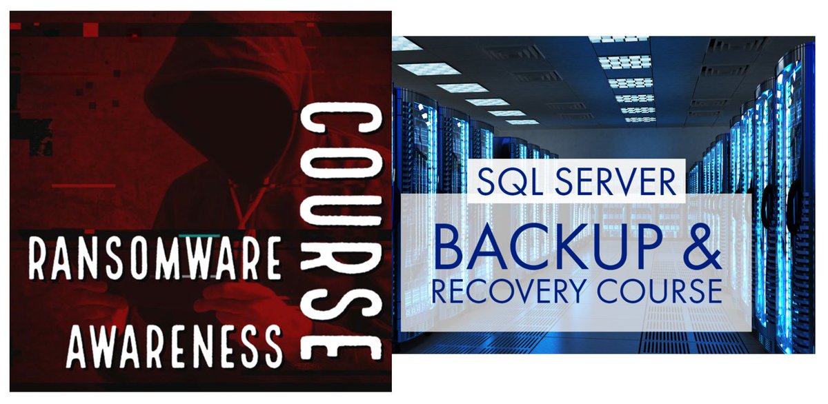 SqlEmt's tweet image. "Steve I'm confused. Which classes will you be releasing soon?"
Great question, it's hard to keep track. In the next 2 weeks we will be releasing:
- Free Ransomware Awareness Course
-Backup and Recovery Course
#Rasomwarecourse #SQLservercourse #sqlserver #stedmansolutions