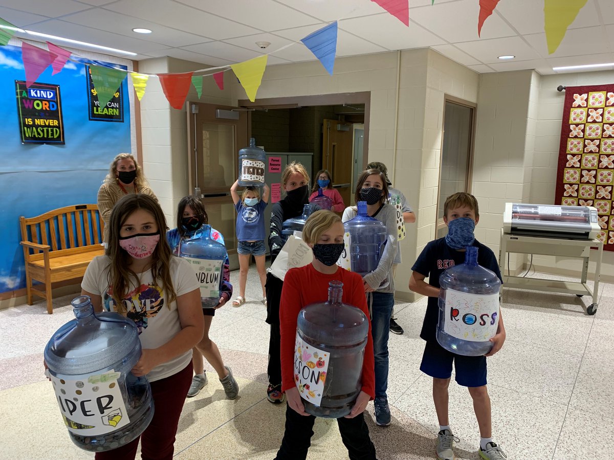 For 2 wks our K-5 kiddos collected coins from under seat cushions, out of cup holders &amp; anywhere else. This was all organized by our 5th graders! They collected $1443.19 for our community families to help w/ food &amp; gifts during the holidays!
#NewvilleCARES  #BSSDProud