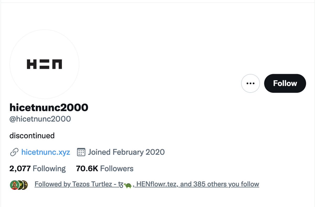 they built, they disrupted, and now the great experiment is over. 

thank you &amp; congratulations to <a href="/crzypatchwork/">crzypatchwork</a> for creating <a href="/hicetnunc2000/">h2000.net</a>. it'll be impossible to write the history books of the crypto-NFT-art space without you. #Tezos