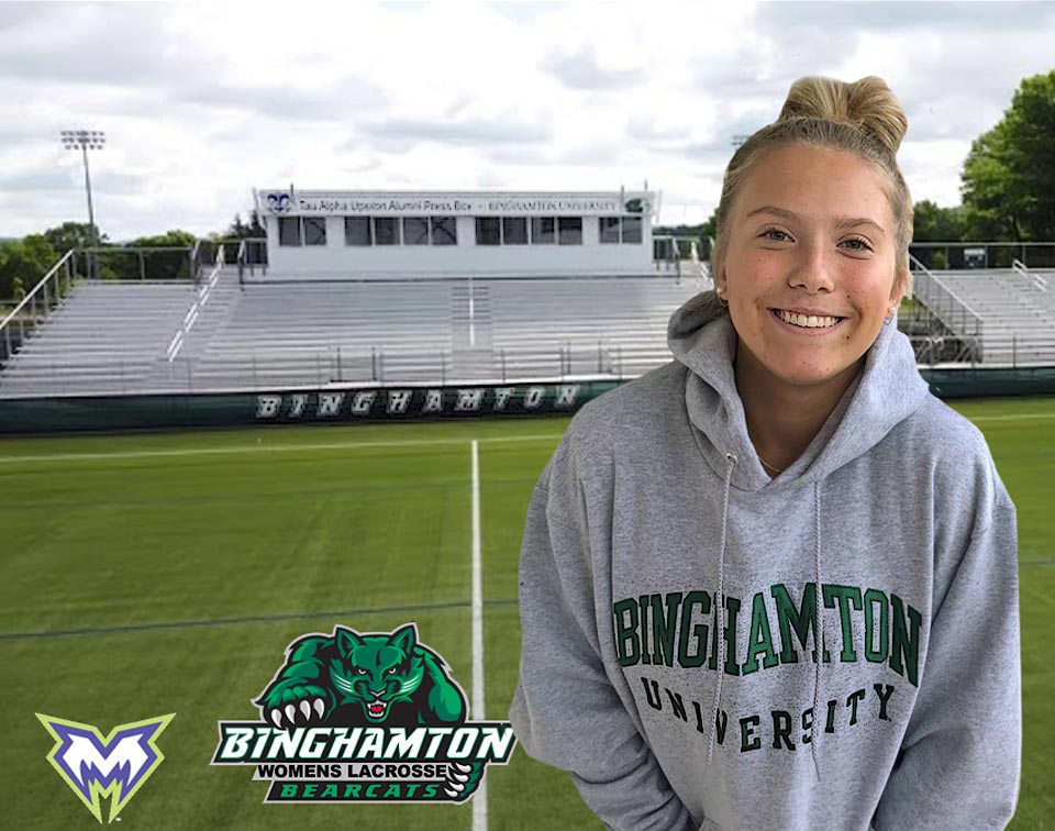 MONSTER PROUD: Jessica Robinson  (2022 from Pittsford Mendon) has committed to study and play her collegiate lacrosse at Binghamton University. Congratulations Jessica! Go Bearcats !