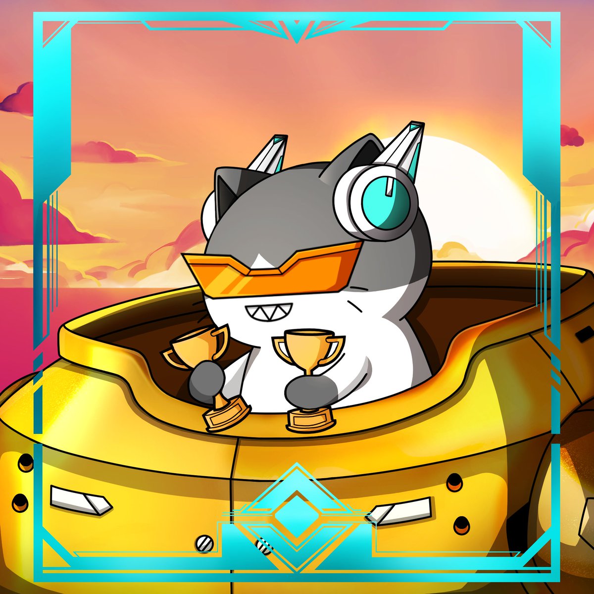 0xt0MI's tweet photo. rare cat going for the trophies #nyanheroesrevealparty https://t.co/Mzn4GnnB48
