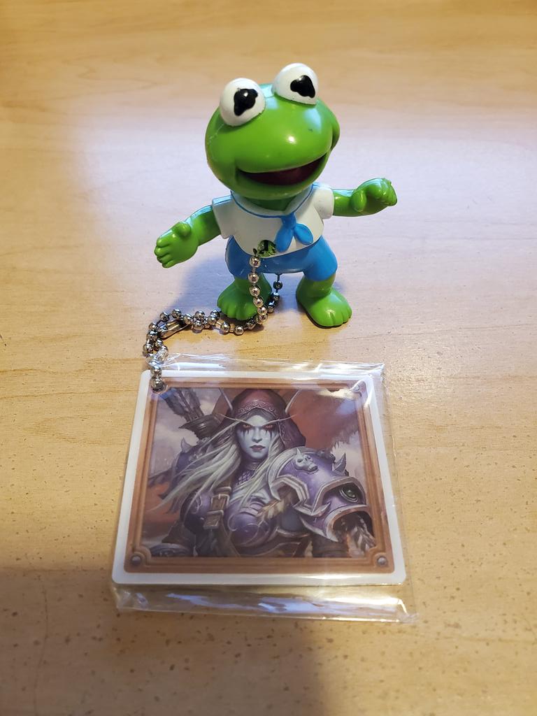JacksonJoe37's tweet photo. Sylvanus Windrunner. Elf? Frog? Taking a break between battles.

#wowcache @Zmangames_ https://t.co/54IqnmdImN