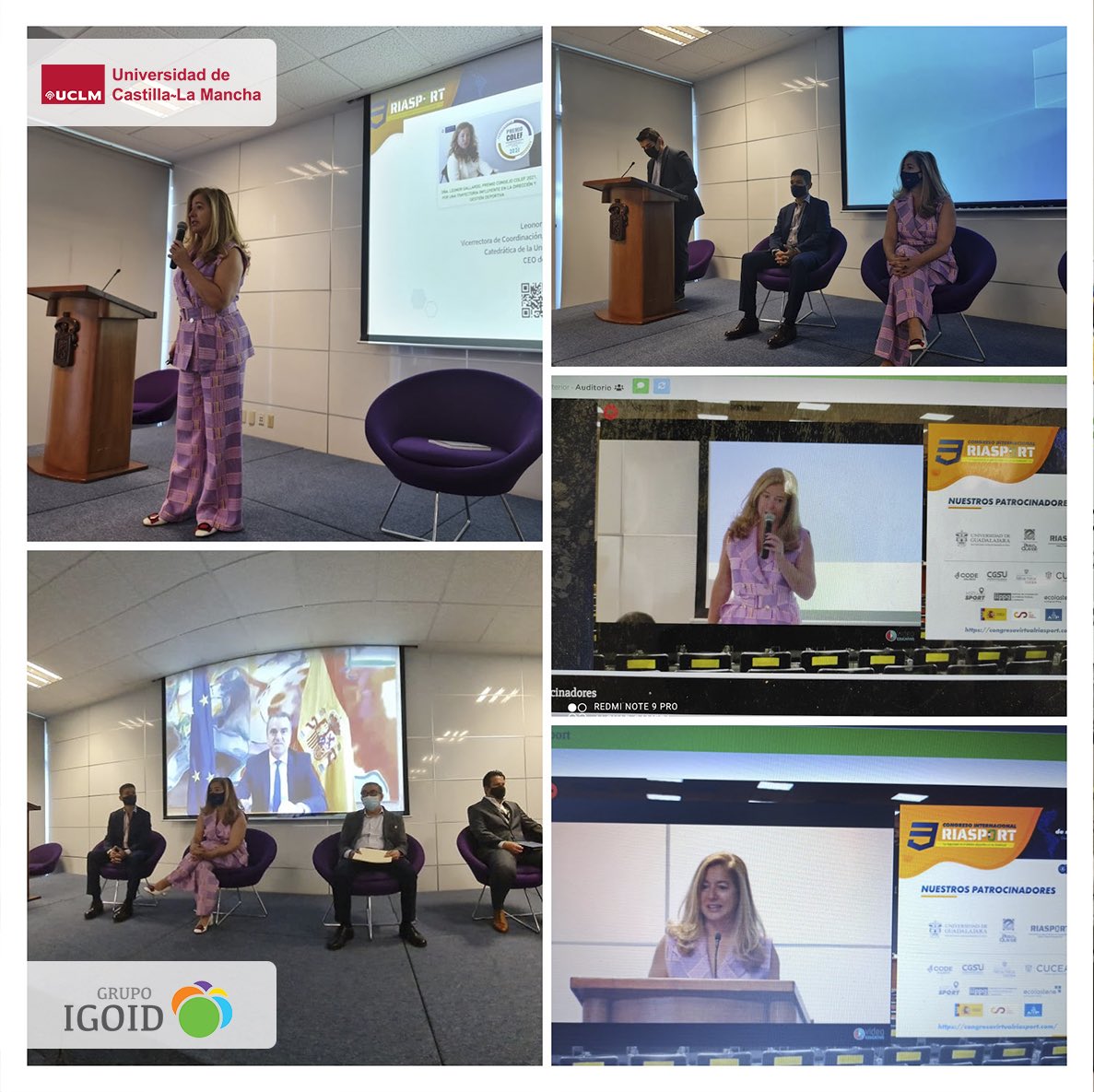 GrupoIgoid's tweet photo. 🔈 Ante más de 200 asistentes, @GallardoLeonor , ha impartido la conferencia inaugural de la 3ª edición del Congreso Internacional #RIASPORT🚀. Un congreso híbrido que está congregando a profesionales preocupados por ofrecer servicios y productos deportivos seguros🦺⛑️⚽️. https://t.co/tFfjSVrDah