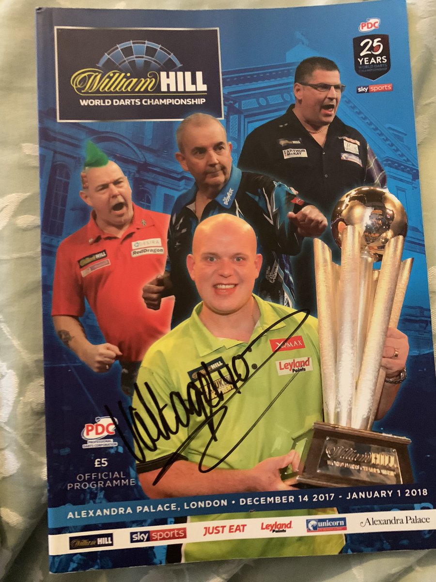 Got this signed by <a href="/RobCross180/">Rob Cross</a> and hope to get <a href="/PhilTaylor/">Phil Taylor</a> to signed this and to get framed in my man cave