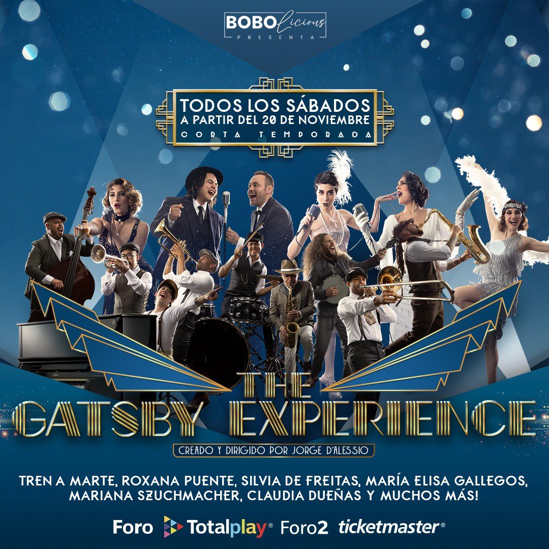 ¡CADA VEZ FALTA MENOS! 
#TheGatsbyExperience es una realidad. ¡Las canciones las conoces, jamás las has vivido así! 🍾 🎶

Boletos en <a href="/Ticketmaster_Me/">Ticketmaster México</a>: bit.ly/3plZAHr 🎟