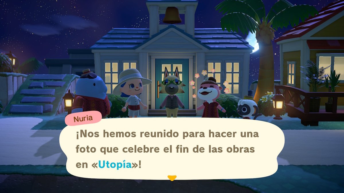 AcnhEsther's tweet photo. Ya tenemos escuela en #IslaParaiso!!! Qué feliz volví a mi islacontinúa #BlueIsland #AnimalCrossing #ACNH #NintendoSwitch https://t.co/qIEPnfb8sN