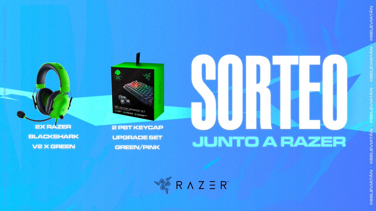 LeviatanGG's tweet image. 🐍 ¡SORTEAZO CON 4 GANADORES! 🐍

@RazerLatino llegó con todo, por eso vamos a estar sorteando 2 auriculares BlackShark V2 X GREEN y 2 PBT KEYCAPS GREEN/PINK, ¡participa cumpliendo estos requisitos!⬇️

-Seguir a @LeviatanGG
-Seguir a @RazerLatino
-Etiquetar 2 amigos
-RT

🍀 GL 🍀