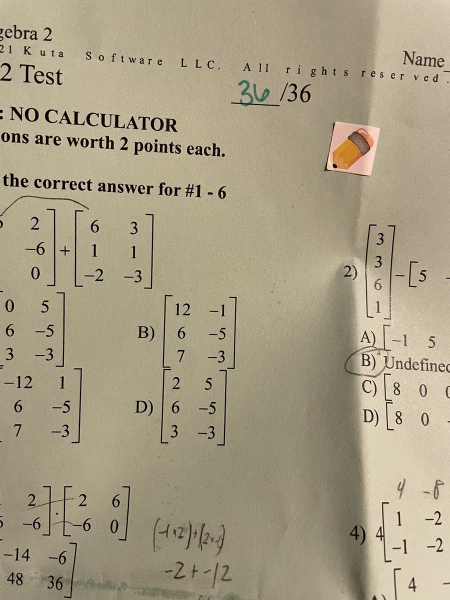 CherishToday08's tweet photo. When your High School Junior gets excited about a sticker (itβs tiny) on his Algebra II test #TinySticker #Excited #BigKidsLikeStickersToo πππ First thing he told me about as I walked through the door π https://t.co/dyVN2gRDrA