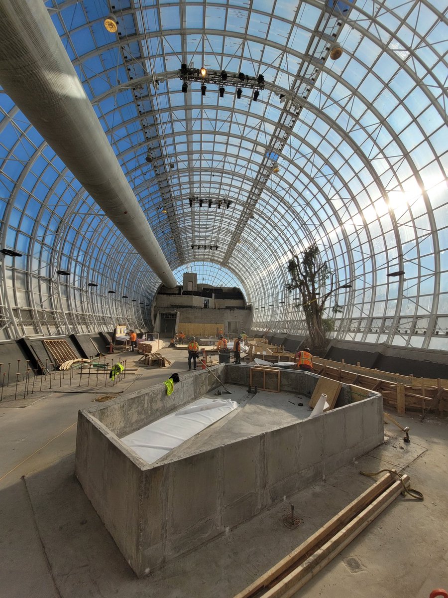 myriadgardens's tweet photo. Time for a look inside the @InasmuchFdn Conservatory Renovation. You can see the first floor build out forming &amp; the water feature structures. There's a river, a lily pond &amp; a water fall. @buildwithlingo is on schedule fall 2022, 1 year out!

"A Conservatory Reimagined" https://t.co/5ml5jCqbPe