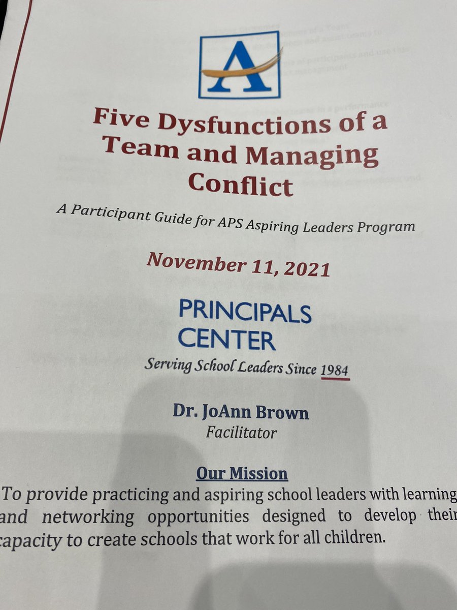 Excited for this session with <a href="/PrincipalsCtr/">Principals Center at Georgia State University</a> <a href="/Levleadership/">Dr. JoAnn Brown</a> #apsleadershipdevelopment #cohort5 <a href="/APSGardenHills/">Garden Hills Elem</a>