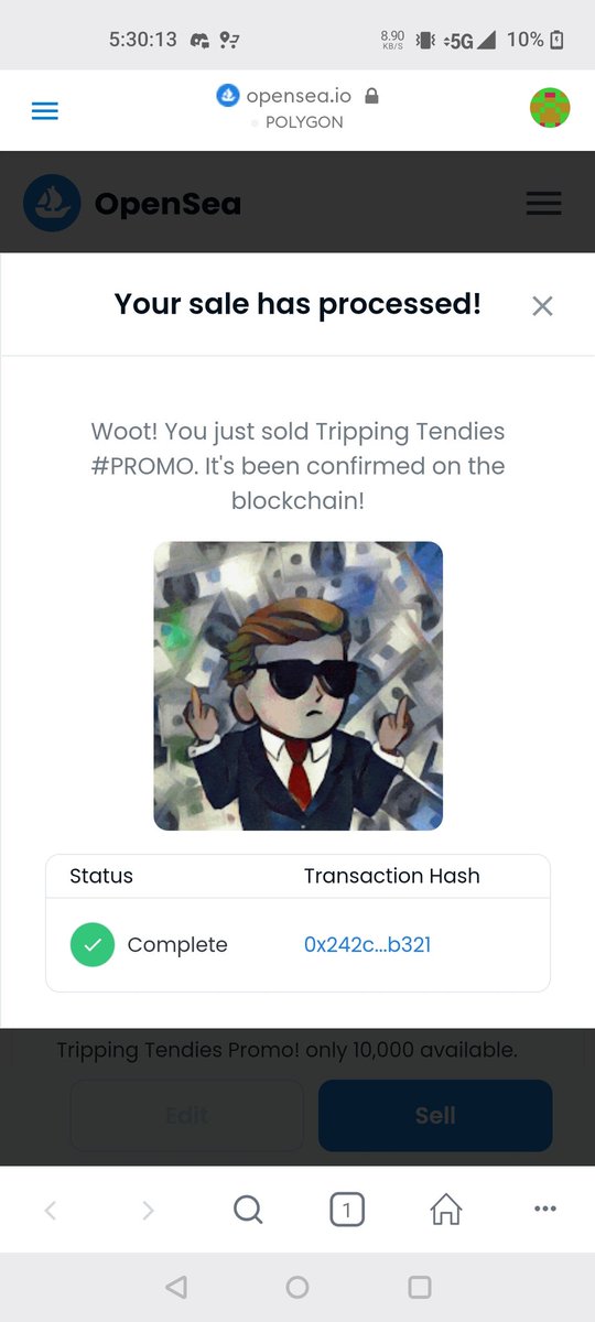 TrippingTendies's tweet photo. Our first sale ! Thank you #NFTCommmunity #NFTs https://t.co/z4rJxSiXML