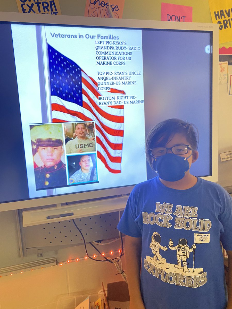 Honored our Veteran Family❤️💙 with a slideshow and information about how Veterans Day is so important. <a href="/GalvanExplorers/">Galvan Explorers</a>