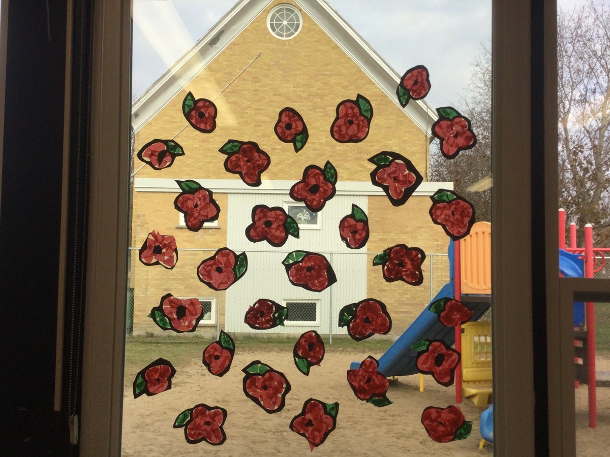 Mrs. Molnar's Gr. 1/2 class.  Lest We Forget.