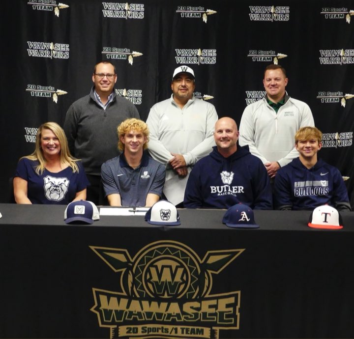 Congratulations to Grant Brooks who signed his letter of intent to continue his academic and baseball career at Butler University next Fall!
#WeAreWawasee