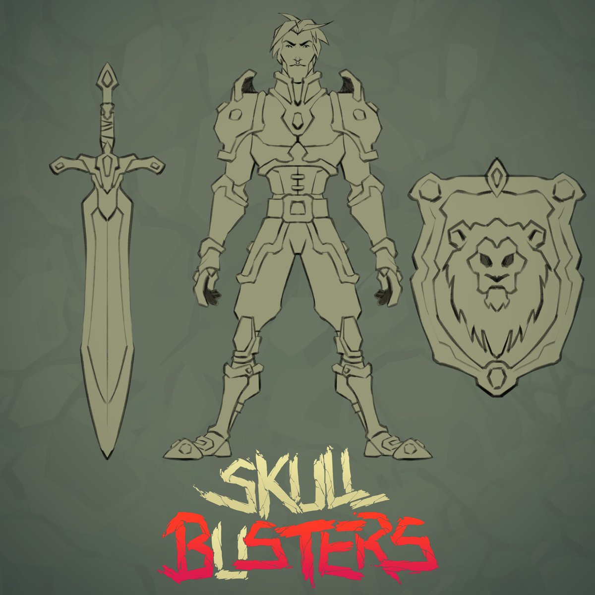 TheSkullBusters's tweet photo. Oh Wow! Look at our #characterdesign of the knight for our #indiegame #SkullBusters. I am very excited to show you this sketch 🥳 https://t.co/HyvaF6wWJT