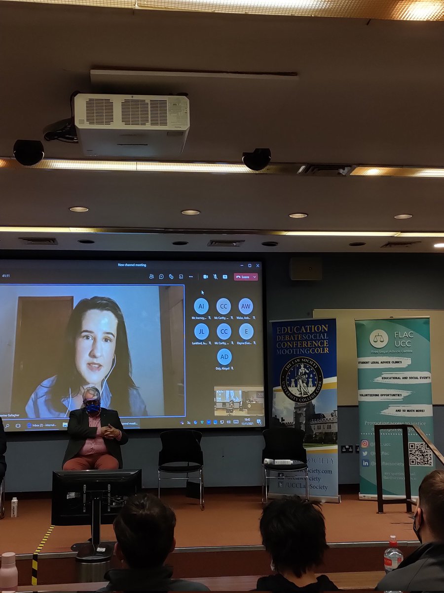 "what I've been able to achieve is not despite my condition, it's despite the system"- <a href="/Cather_i_ne/">Catherine Gallagher</a>  at this evening's insightful House Meeting on access in 3rd level education <a href="/UCCLawSociety/">UCC Law Society</a> Such an interesting talk for us all, thanks to all who came along! <a href="/LawUCC/">UCC School of Law</a>