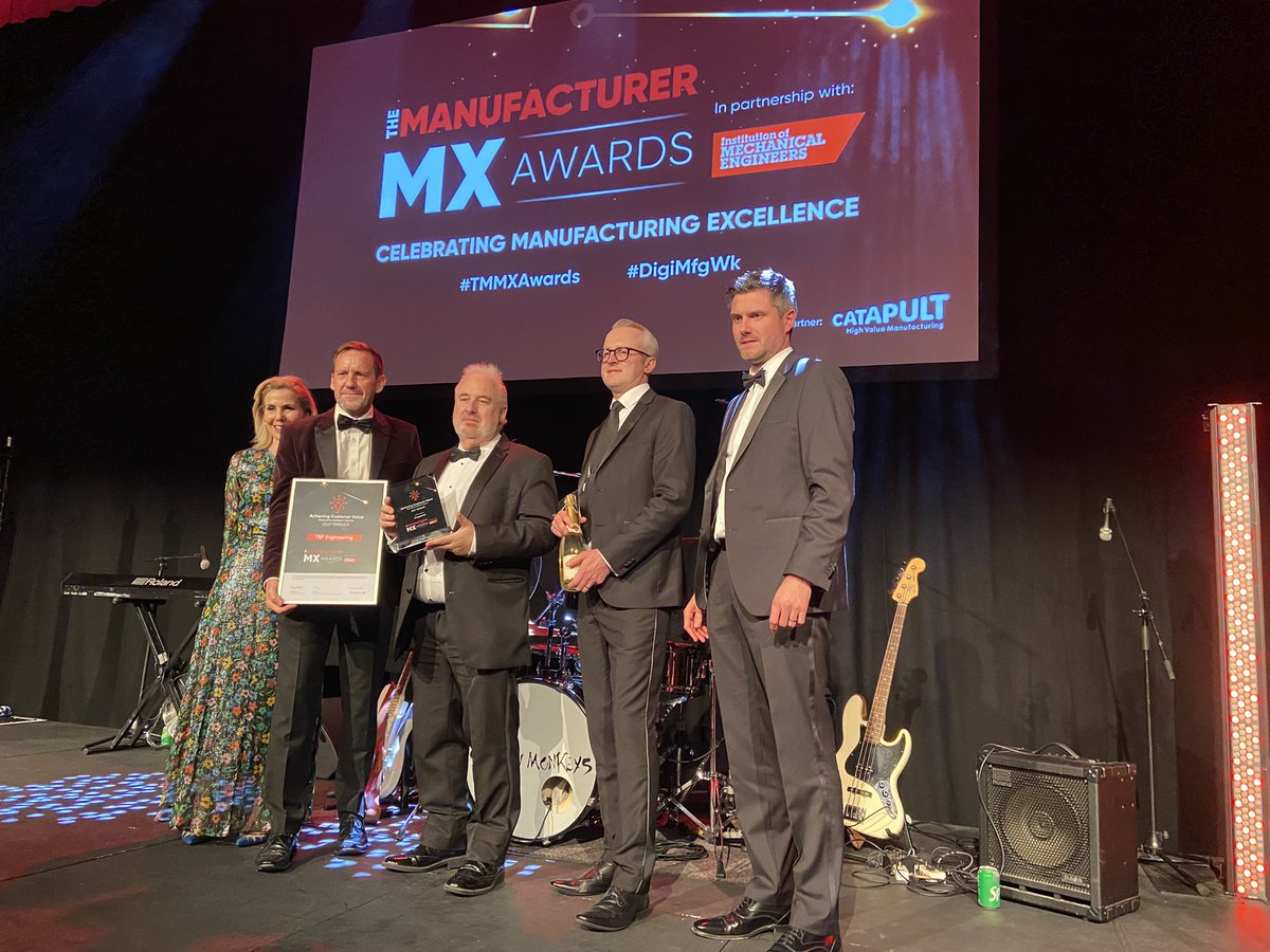 TheManufacturer's tweet image. 🎉 Congratulations to TSP Engineering (@TSPEngineering) on winning the the Achieving Customer Value category - sponsored by @Capgemini - at the #TMMXAwards21 🏆 #DigiMfgWk #DigiMfgWk21 #TMMXAwards