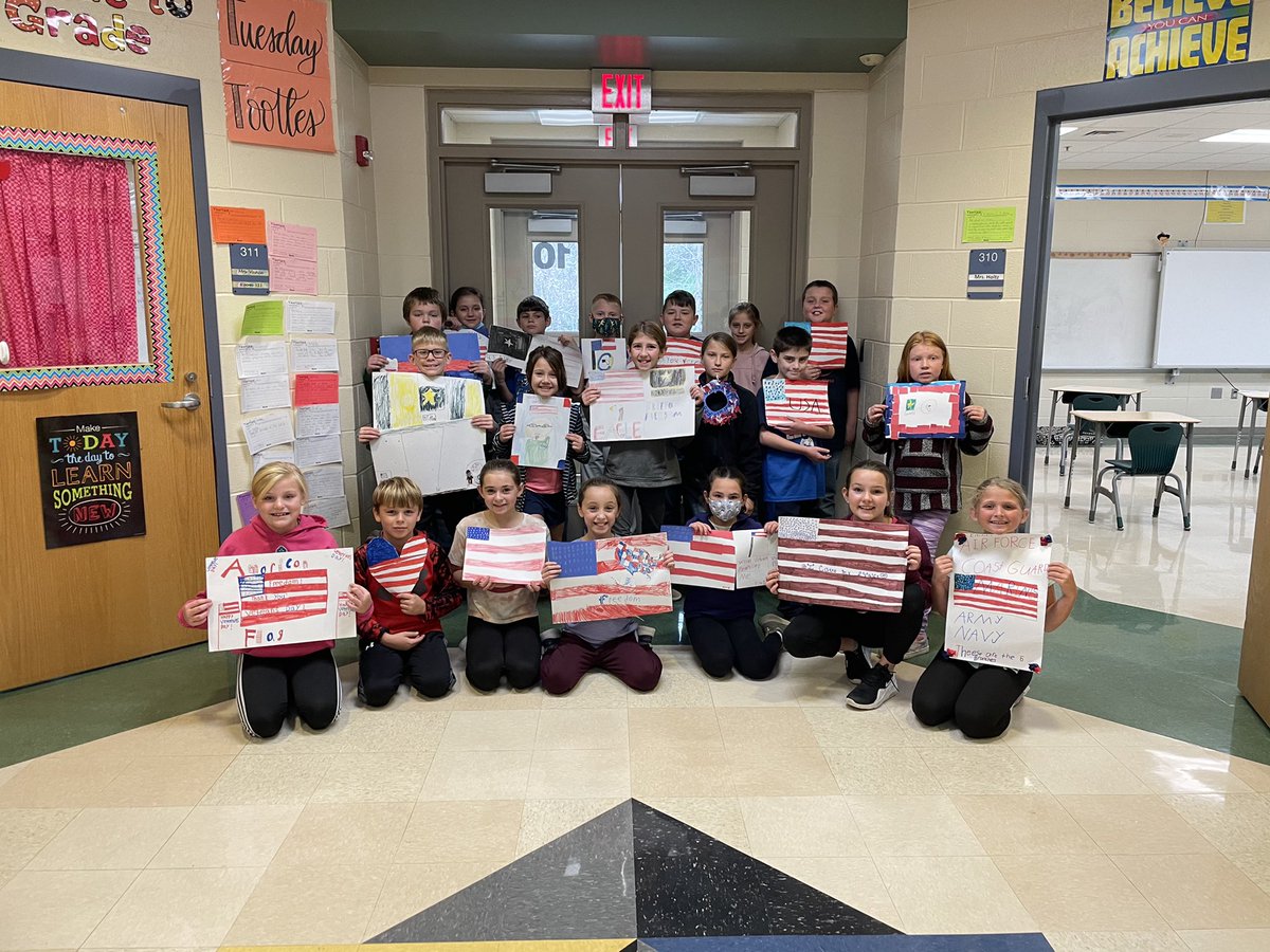 For Veteran’s Day, fourth graders learned the importance of this holiday and the United States Constitution. Students then did a writing of their choice and made something to represent their learning.#igniteinspireinstill