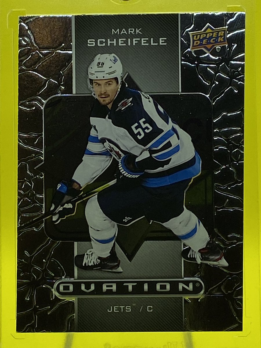 HfxCards's tweet photo. For any @markscheifele55 or @NHLJets fans out there, I’m giving away this 2020-21 Upper Deck Ovation Standing Ovation 38/50 card. 

Send me a DM and I’ll pick someone on Monday. 

Feel free to RT. 

#thehobby #GoJetsGo https://t.co/B4S7f2j08E