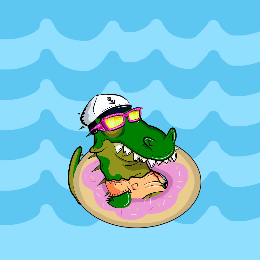 Most #NFT projects are just out here trying to stay afloat.

The Funky Crocs handles that problem very well, with our doughnut flotation ring.