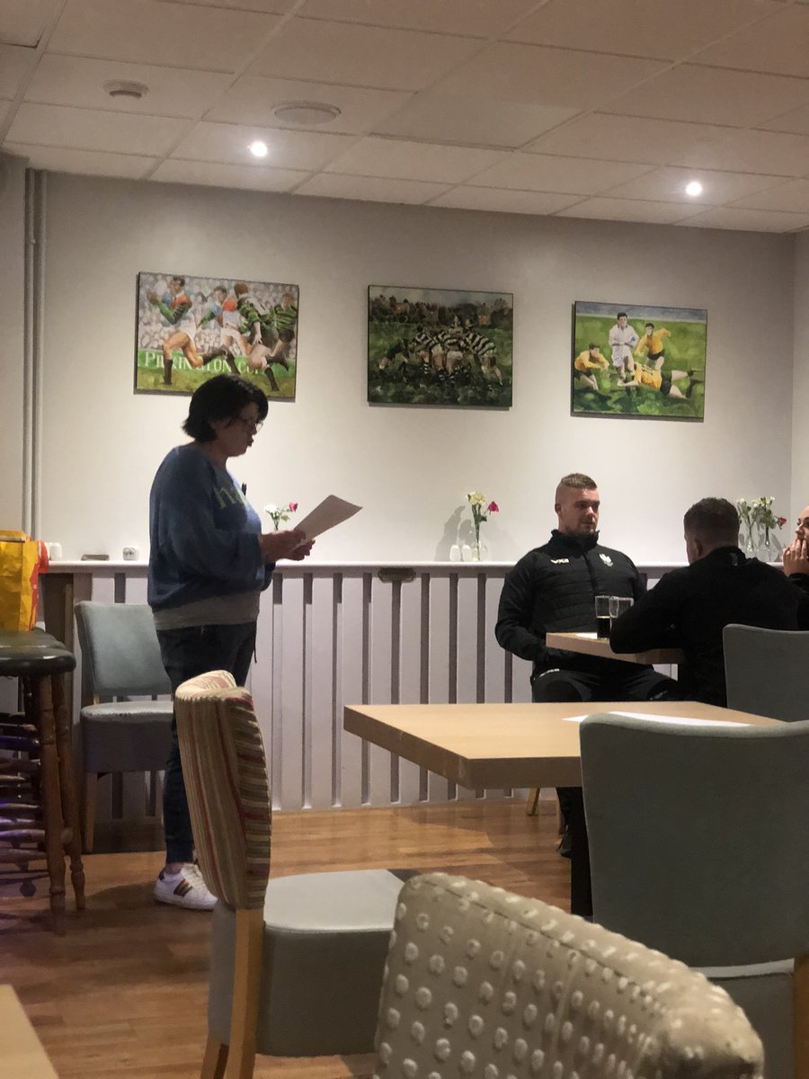 SidmouthRFC's tweet photo. Great night with Emma Finch from @LooseHeadz raising the awareness of mental health in the sporting environment. πππ@philldollman @Yenz_2 @JurassicPhysio @SidmouthRFC #MJSGroup https://t.co/zWeisRaCVU