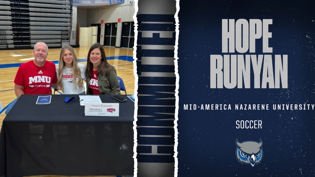 ADButlerOW's tweet photo. CONGRATULATIONS to Hope Runyan of @MattTrumpp who will continue her SOCCER career at Mid-America Nazarene University! #owlpower https://t.co/OG2lo1HBmv
