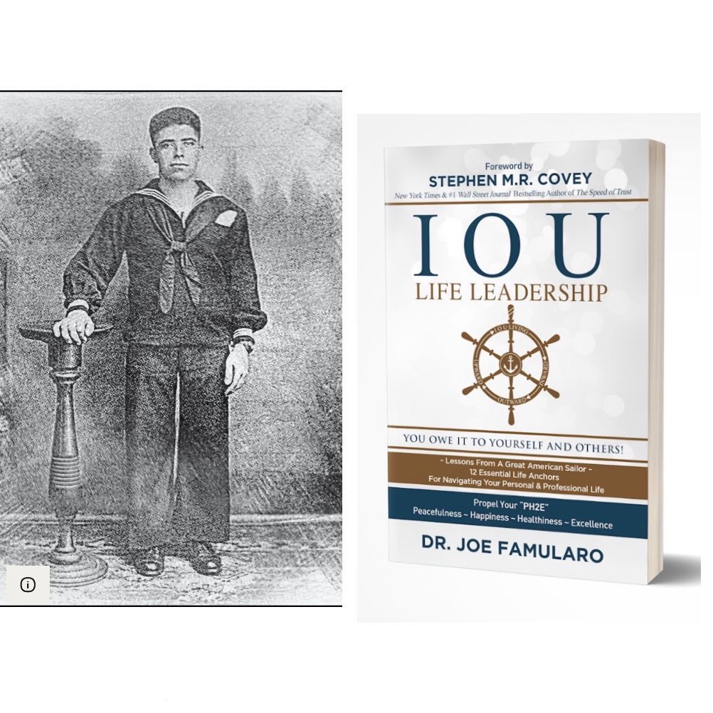 DrjoeFamularo's tweet photo. Lessons in IOU Life Leadership inspired by this Great American Navy Sailor. WWI & WWII Veteran. I'm so lucky to have had this great leader in my life! https://t.co/Mmn1jyEBQA #veteran #iouliving https://t.co/R2LcCFY4qJ