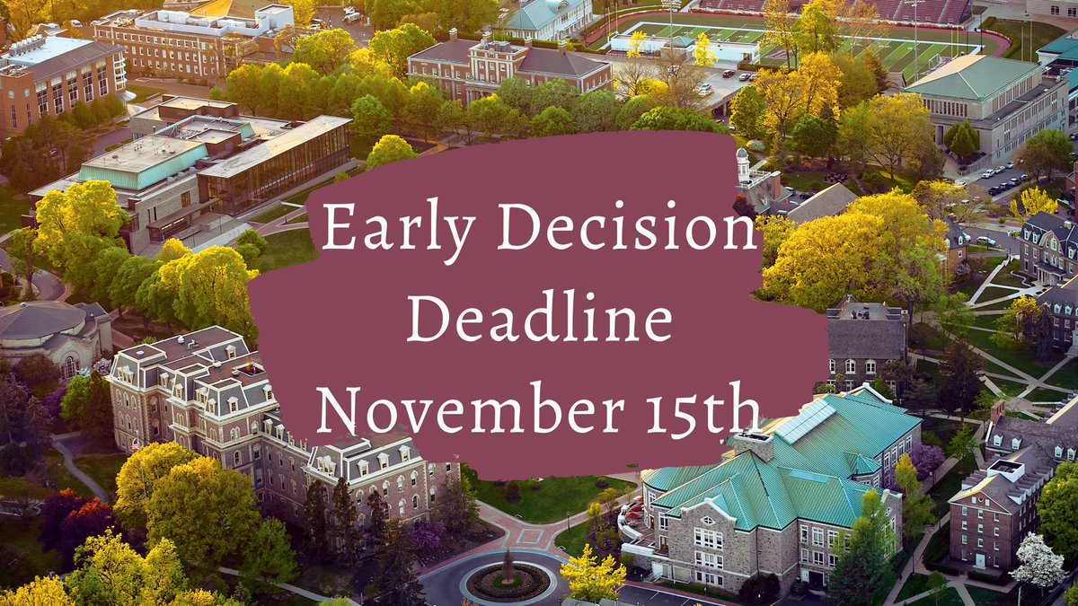Laf_Admissions's tweet photo. Convinced that Lafayette is the place for you? Our Early Decision Deadline is Monday, November 15th at 11:59 pm local time!
#LafayetteCollege #CollegeApplication
https://t.co/zhEa3BnzUC https://t.co/1CeDogwBmf