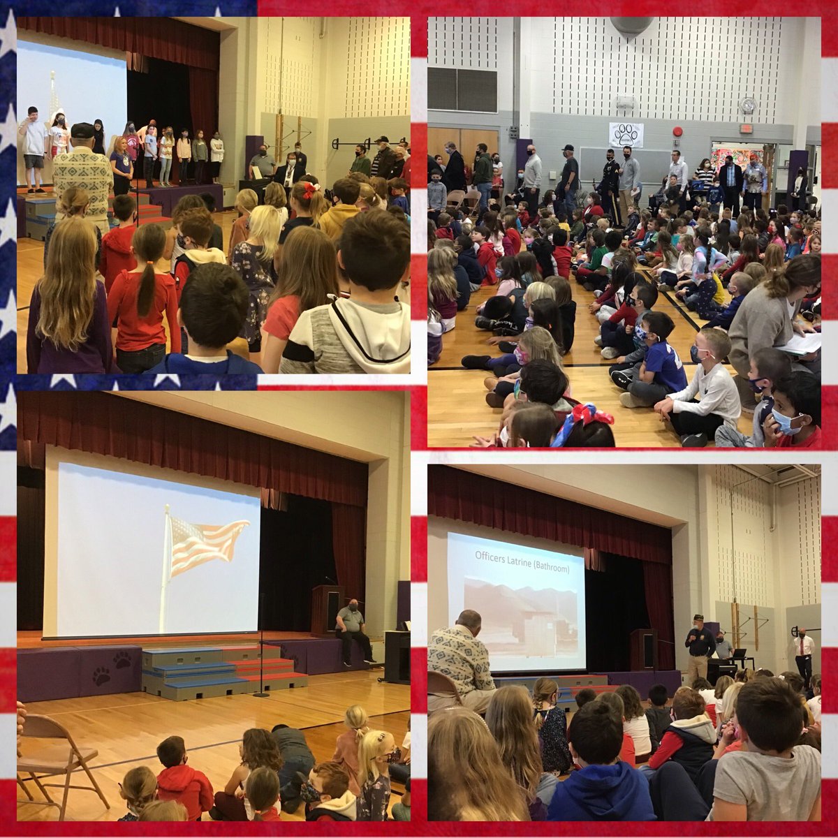 Today we celebrated our Veterans and thanked them for making the ultimate sacrifice to help keep us safe! Thank to all who organized and participated in our assembly! 🇺🇸