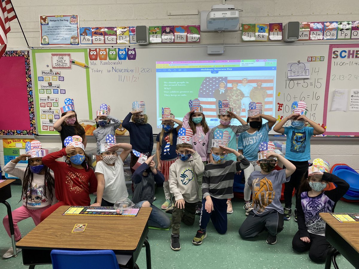 Apshawa's first grade salutes all of our Veterans who served or are currently serving our great nation. #ThankYouForYourService <a href="/ApshawaSchool/">Apshawa School</a>