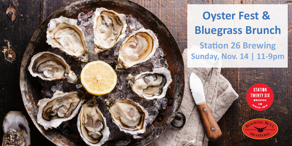 🍻🦪 Come out to <a href="/S26BC/">Station 26 Brewing</a> on Sunday, 11/14 for our Oyster Fest and Bluegrass Brunch! Pre-order your oysters by Friday, 11/12. We’ll also have a full food truck menu all day, plus live music. #denverfoodtrucks
buff.ly/3qvu7TK