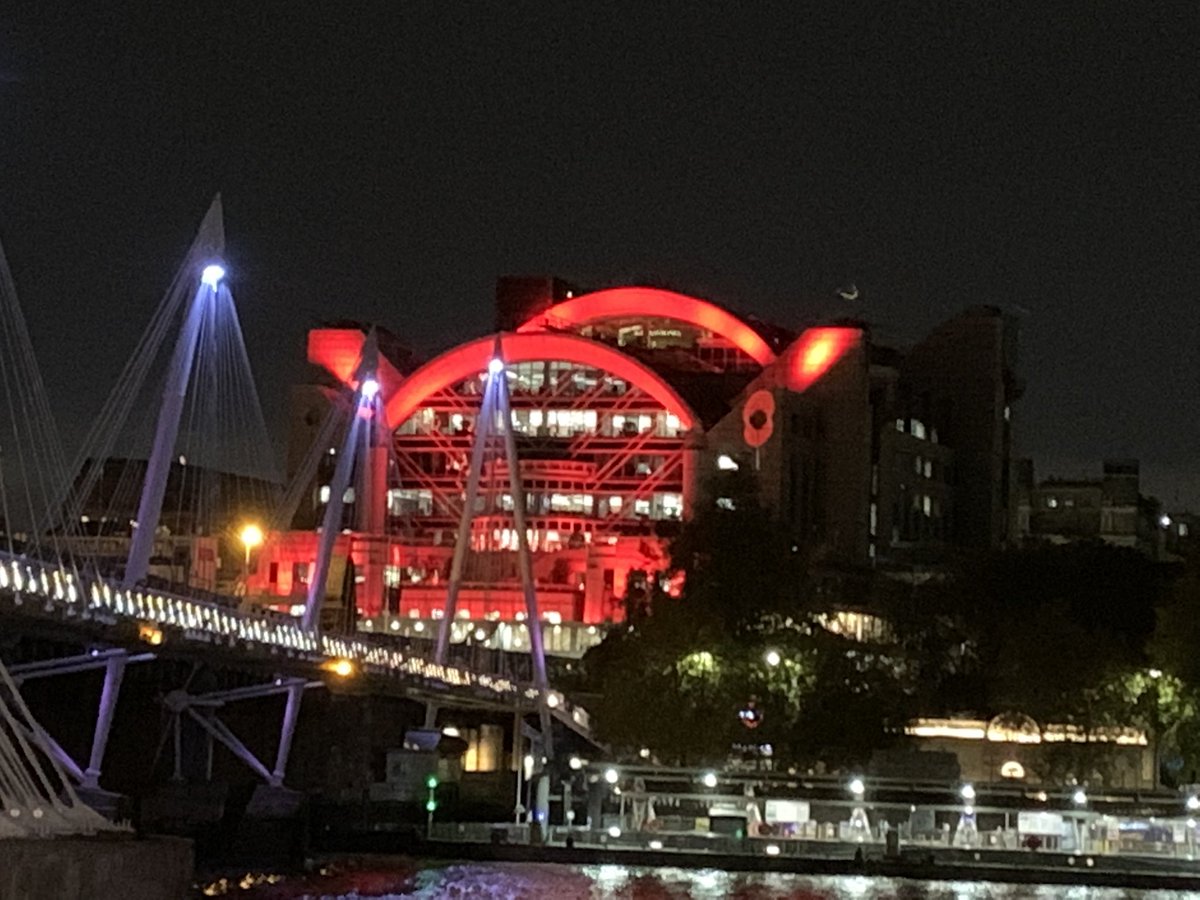 Seeing our Embankment offices lit up this evening prompted me to take a few minutes to reflect and remember #LestWeForget