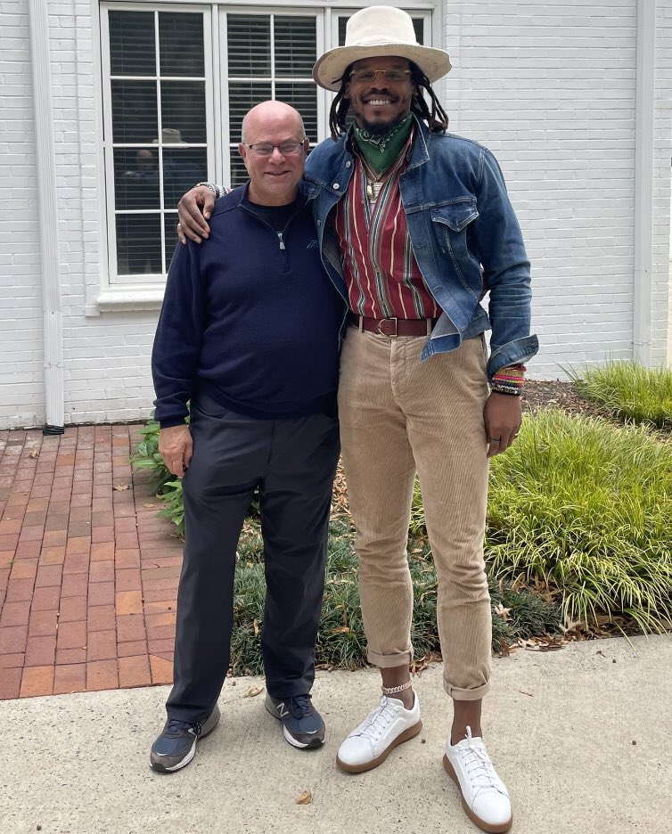 I barely recognized him in the glasses, but <a href="/f3curly/">Curly</a> recruited Cam back to the Panthers today.  Come here all about it when he Q’s SPARTA tomorrow.  0530 Sedgefield MS.  <a href="/F3Metro/">F3 Charlotte Metro</a>