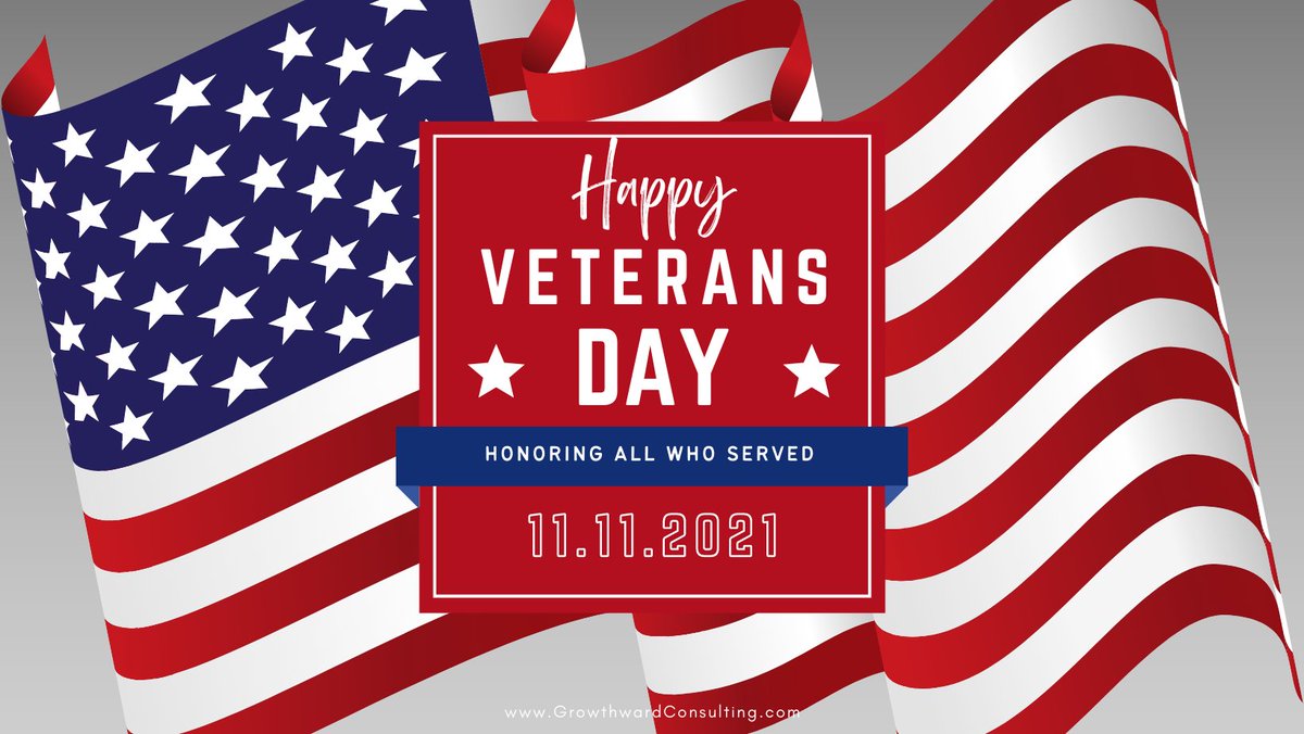 Growthward's tweet photo. Salute all those men and women whose sacrifices have made this country safe and great. This wonderful day is for remembering your bravery and thanking you for everything!

#VeteransDay https://t.co/nSFqS4yEEo