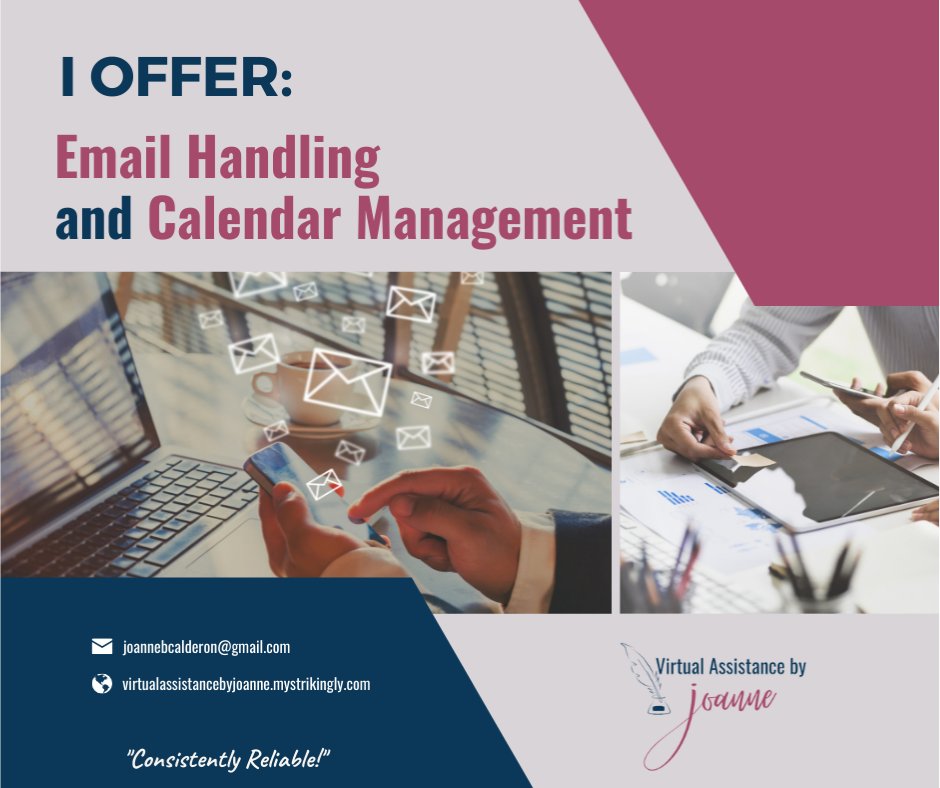 vabyjoanne's tweet photo. Entrepreneurs miss a lot of opportunities because of missing emails and unorganized calendars. Actually not only entrepreneurs but everyone else needs proper management of schedule and email.

Let me help you and allow me to assist you. >> joannebcalderon@gmail.com https://t.co/2MCBaS2vcT