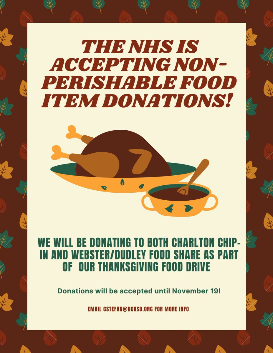 ShepHillNHS's tweet image. Help us aid those in need within our community! Any contribution will be greatly appreciated. Donations can be dropped off at SH office or room 201 🦃🍂