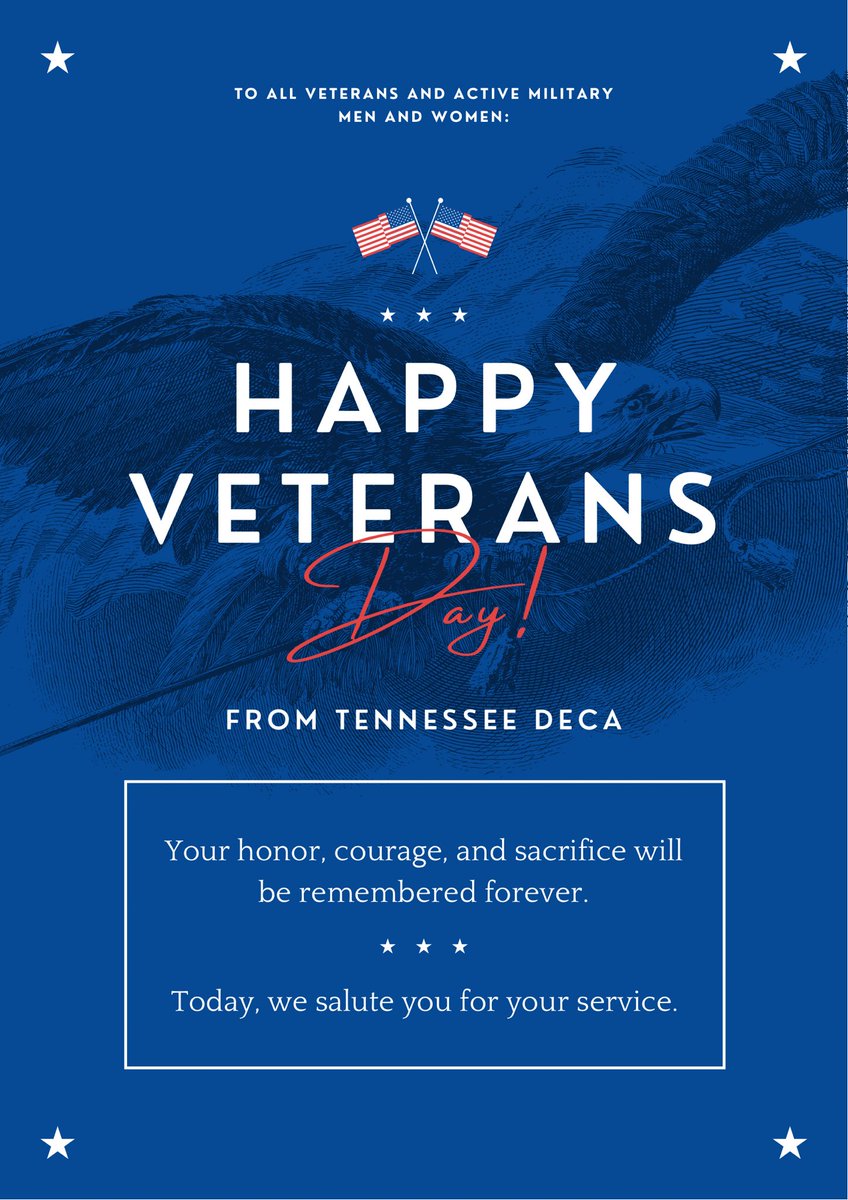 Happy Veterans Day from Tennessee DECA!
