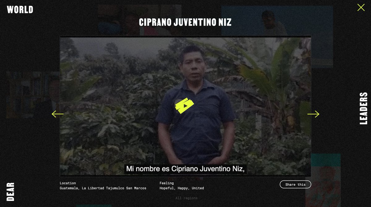 PNUDGuatemala's tweet photo. Ciprano de Guatemala, La Libertad Tajumulco, San Marcos tiene un mensaje esperanzador para los líderes mundiales reunidos en #COP26.
Míralo aquí👉 https://t.co/hUcuzVIaUN #dearworldleaders #thisishappeningnow https://t.co/BsDEmDnjzh