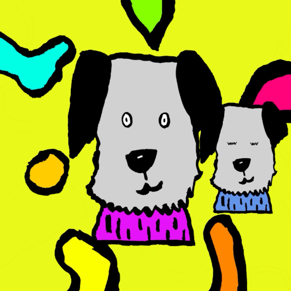ArtBridge_io's tweet photo. What’s the coolest part of an art NFT project? The community actually LOVE and proud of the artwork they minted! Who doesn’t like the hand drawn double doggos? GM! #NFT #NFTCommmunity #Art #DOGE https://t.co/Xr4Vvxu4pb