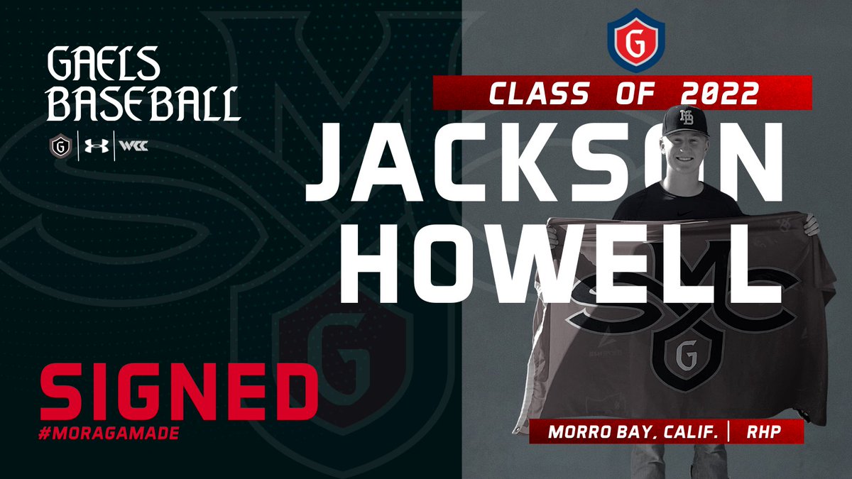 SMC_Baseball's tweet photo. SIGNED!

🔴 ⚾ 🔵 | @jacksonhowell32 

Howell, a physical RHP,  comes to Moraga from Morro Bay HS in Morro Bay, CA.  Jackson joins the Gaels after a dominating junior campaign for the Pirates.  Welcome to the family, Jackson!

#MoragaMade https://t.co/AQDNdxMYCx