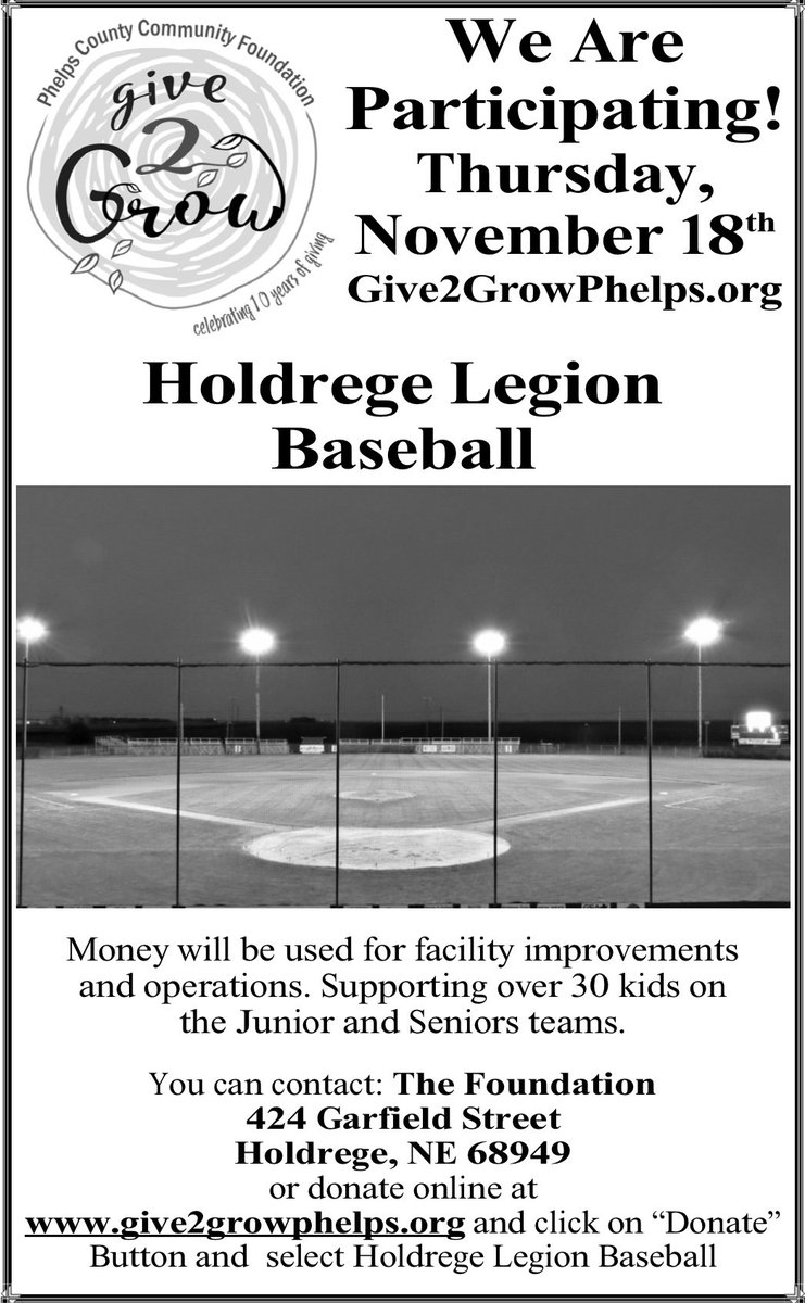 Thanks to all of you that have supported our program in the past and in the future. We can't do it without you.