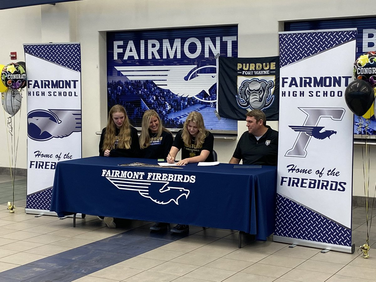 FairmontGVB's tweet photo. Congratulations to Iris Riegel on signing to play volleyball at Purdue Fort Wayne! We are so excited for you! @iris_isabelle7 https://t.co/eZ9v1G5ue6