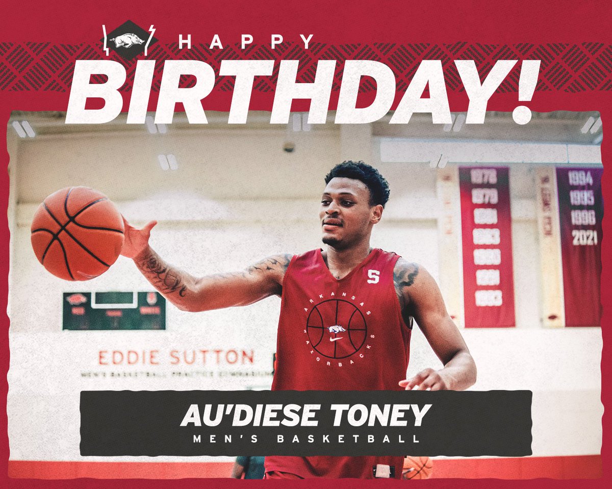 RazorbackMBB's tweet photo. Help us wish @thefuturetoney a very happy birthday! https://t.co/jkGfgYsucY