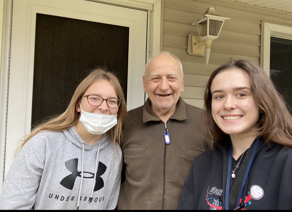 NhsCary's tweet photo. We are thankful to all veterans for their service to our country.  NHS members shared their gratitude by visiting the homes of 65 local veterans with a small gift, and mailed thank you notes to veterans who live a bit further. 🇺🇸@CaryGroveHS @kveldyCG  @NeilLesinski #WeBeCG https://t.co/IZ1aHqHq1m