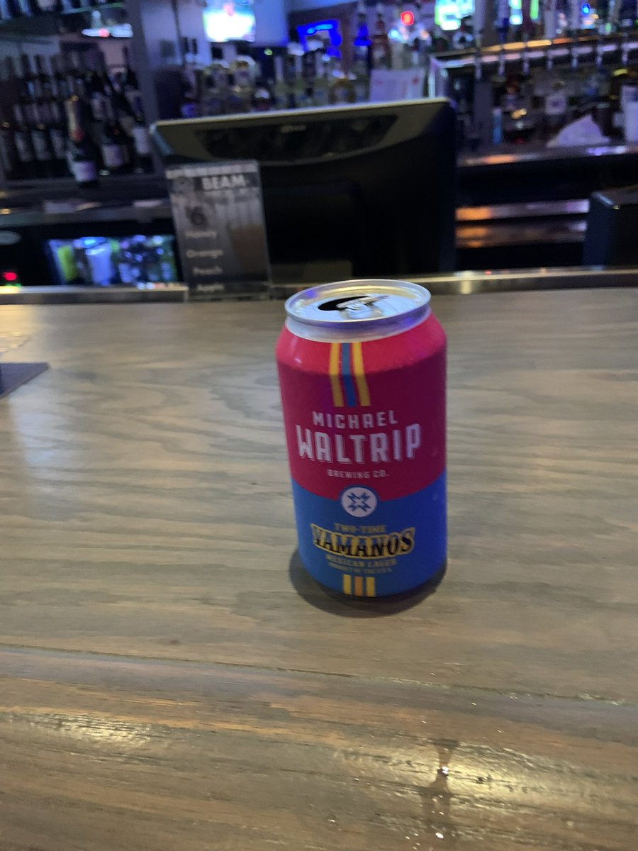 MW55's tweet image. My friend Randy just sent me this.  He’s happily found our @WaltripBrewing beer at the bar!  Thanks Randy. Thanks @JacksCornerTap